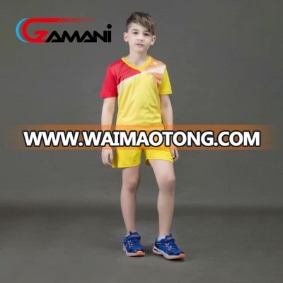 Customize logo high quality blank jersey manufacturer soccer jersey red and yellow