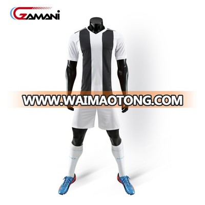 Teenage wholesale youth football uniforms Stripe soccer jersey set  uniforms